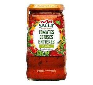 Sauce Tomates Cerises & Basilic 345g – Recette Saclà