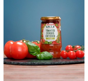 Sauce Tomates Cerises & Basilic 345g – Recette Saclà