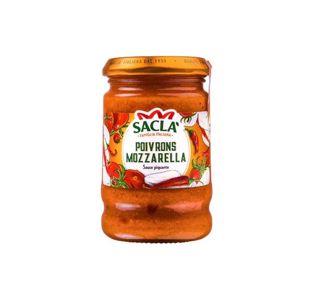 Sauce Poivrons & Mozzarella 190g – Recette italienne Saclà