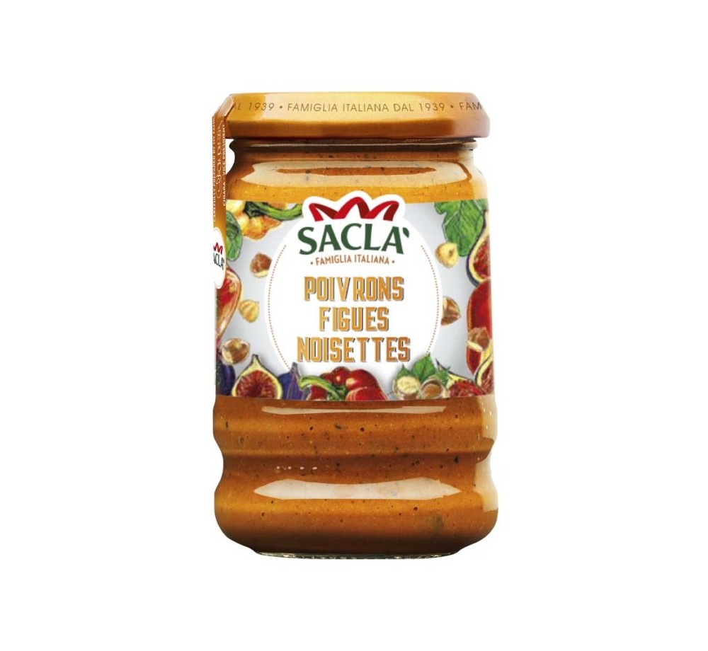 Sauce Poivrons Figues & Noisettes 190g – Recette premium Saclà