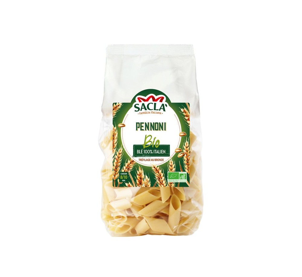Pâtes Pennoni Bio Saclà 500 g – Pâtes italiennes