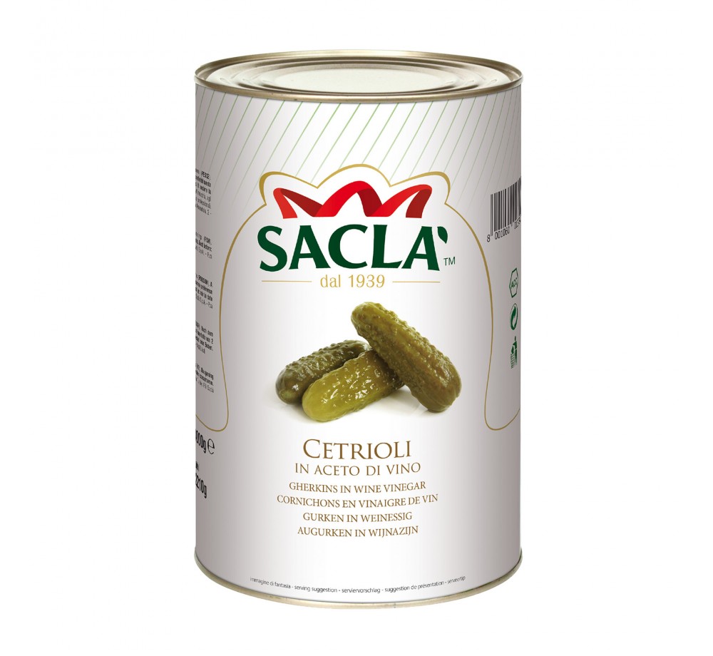 Cornichons conservés au vinaigre de vin 4kg