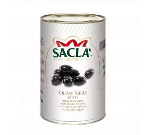 Olives noires entières au naturel 4,25kg – Format pro Saclà