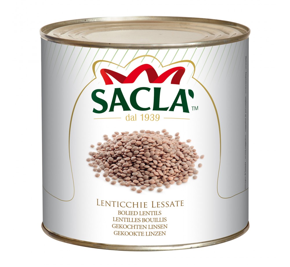 Lentilles au naturel Saclà 2,6 kg – prêtes à l’emploi pour pro