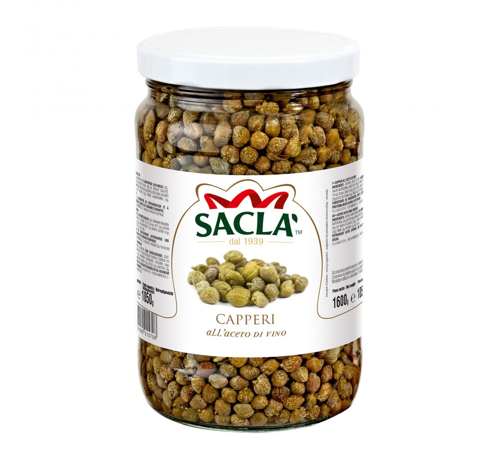 Câpres au vinaigre de vin Saclà 1,6 kg - format professionnel