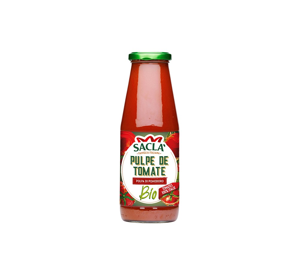 Pulpe de tomates Bio 680g – Recette italienne Saclà