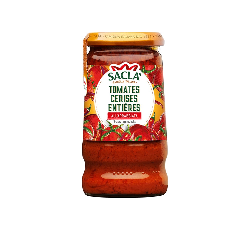 Sauce Tomates Cerises & Arrabbiata 345g – Saclà Italie