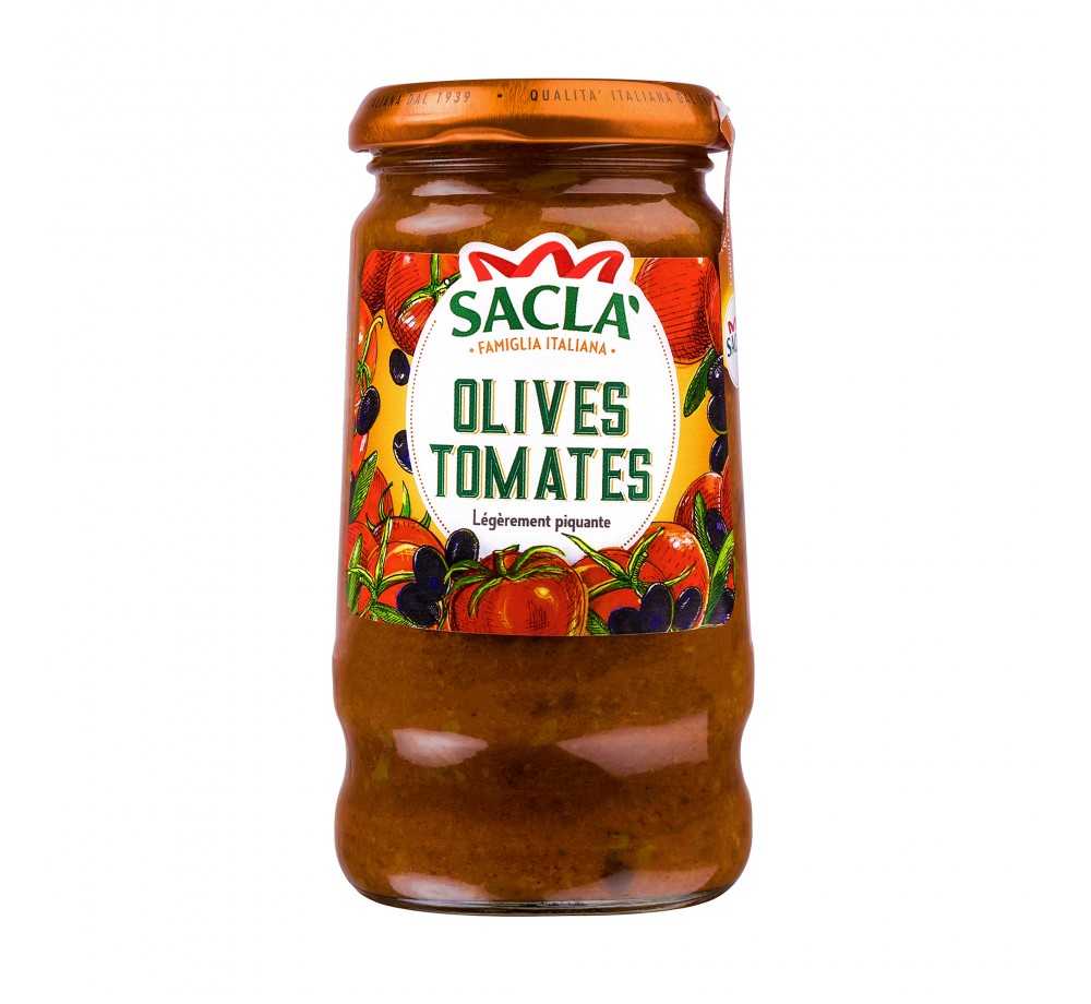Sauce Olives & Tomates 290g – Recette italienne gourmande | Saclà