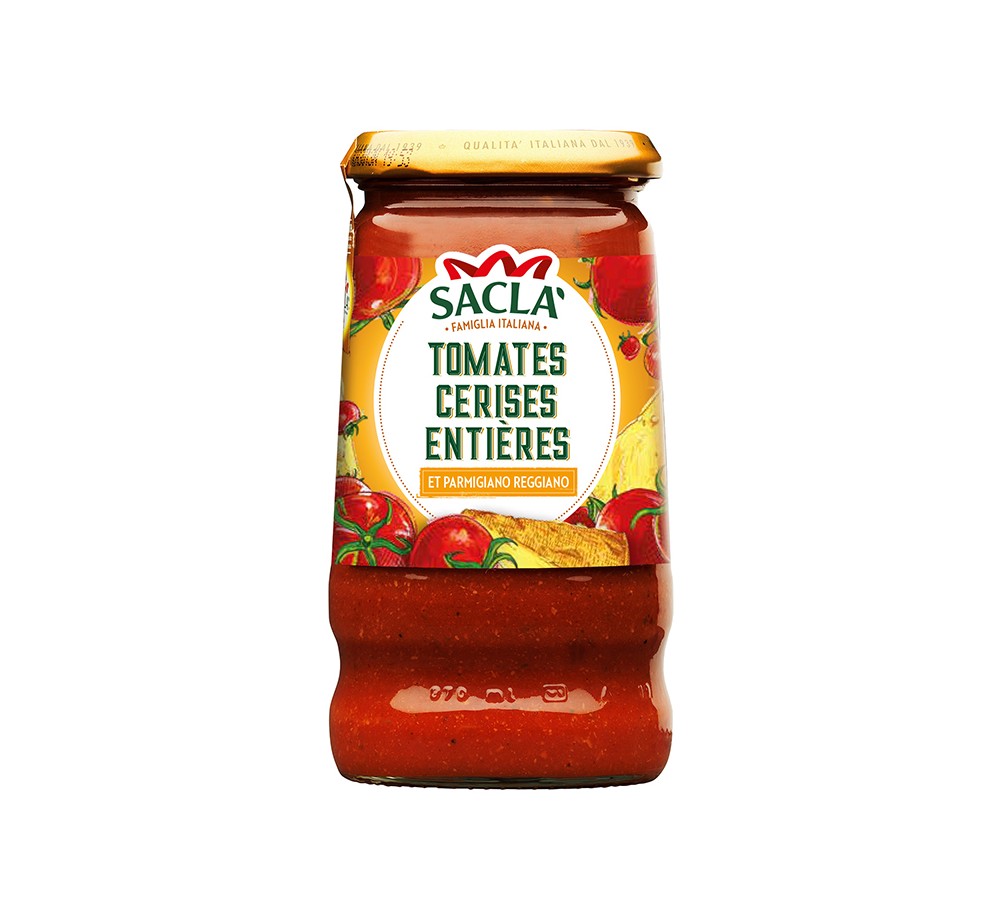 Sauce Tomates Cerises & Parmigiano Reggiano 345g – Saclà