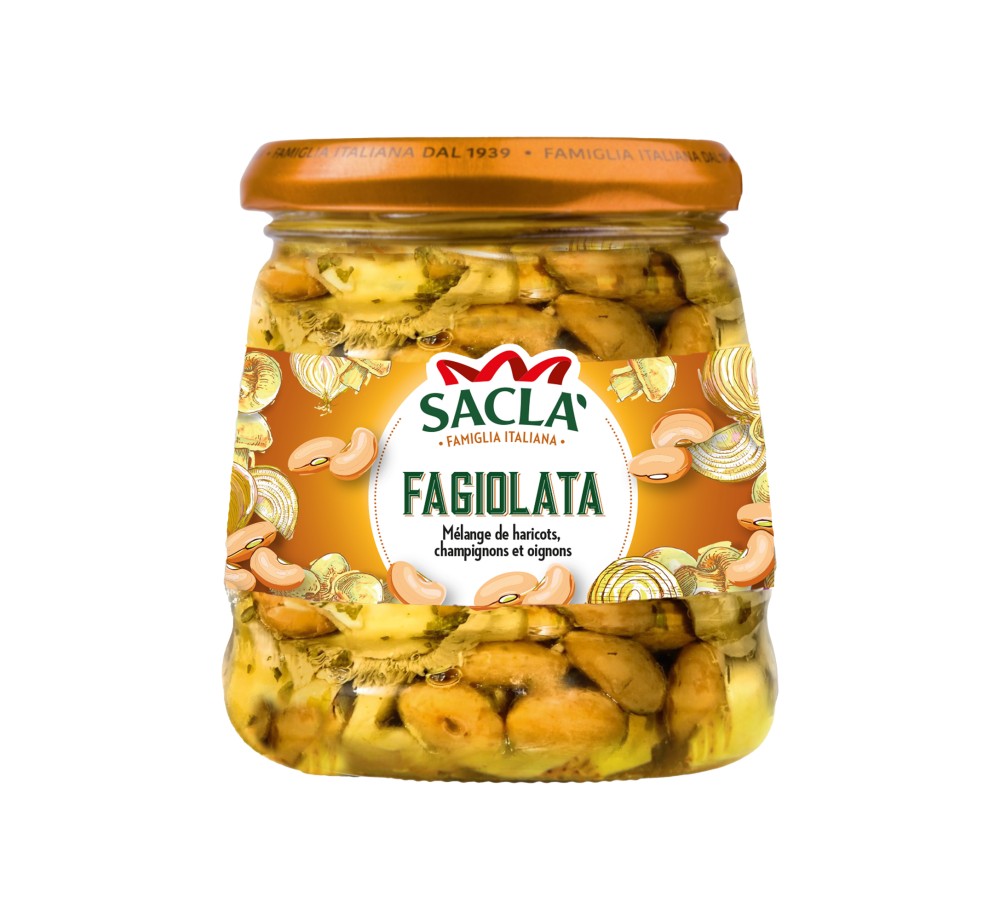 Fagiolata 290 g – Haricots cuisinés à l’italienne Saclà