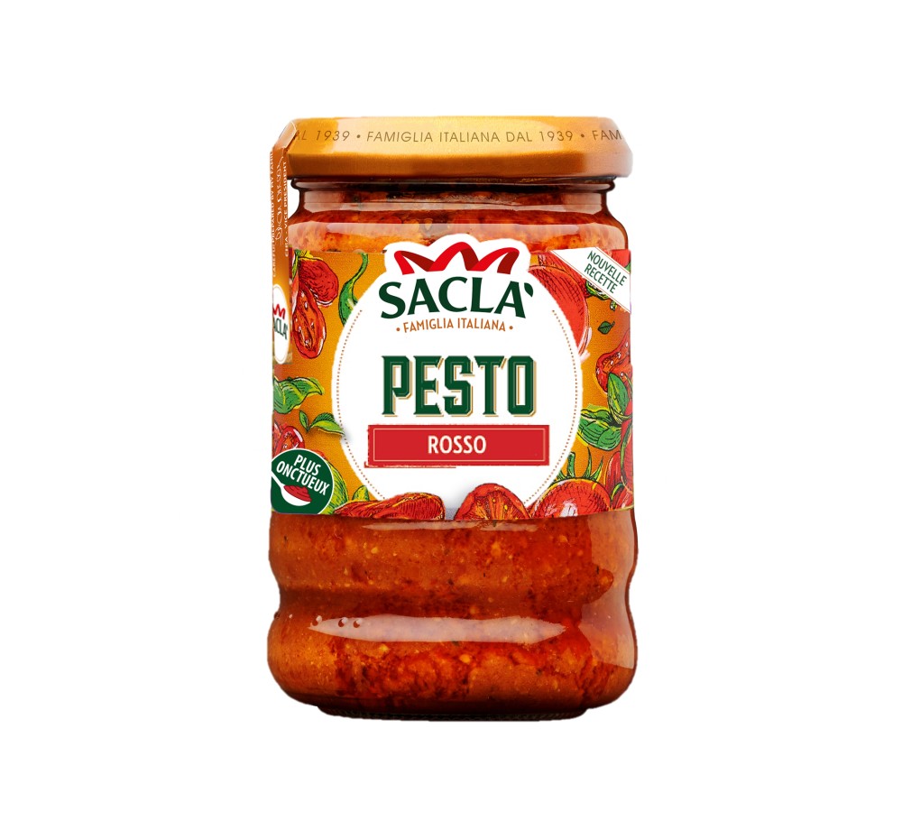 Pesto Rosso Saclà 190g – Nouvelle recette plus onctueuse et gourmande