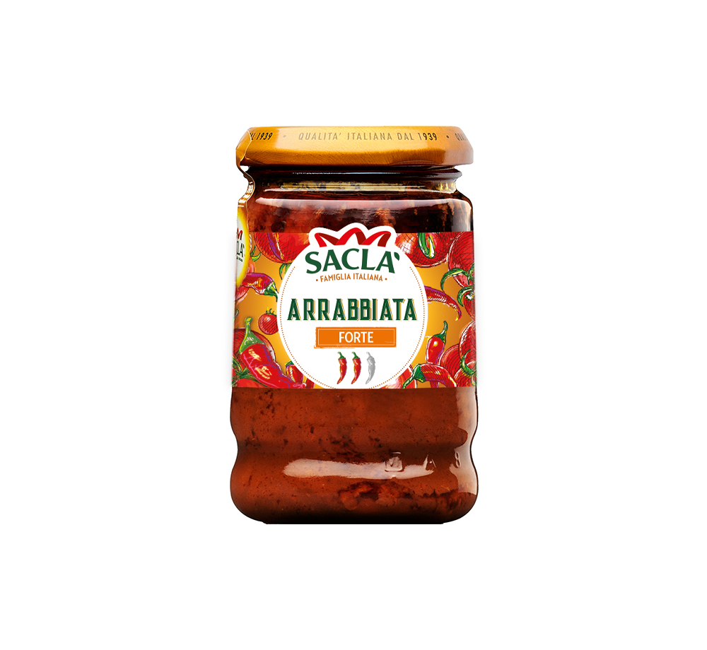 Sauce Arrabbiata Forte Saclà 190 g – Sauce italienne au piment fort