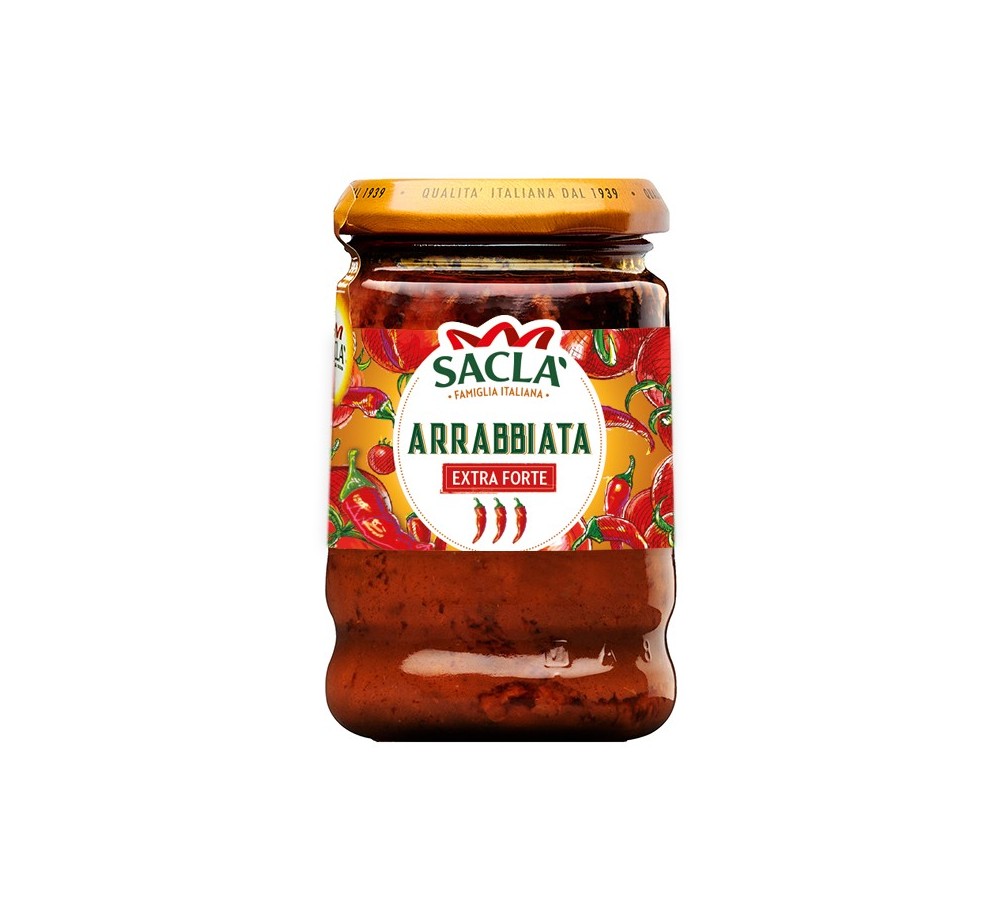 Sauce Arrabbiata Extra Forte Saclà 190g – Recette piquante