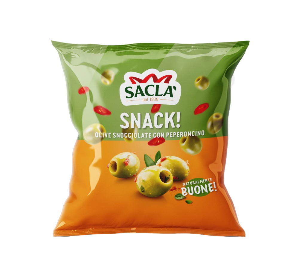 Olives dénoyautées pimentées 30g – Snack épicé & apéritif | Saclà