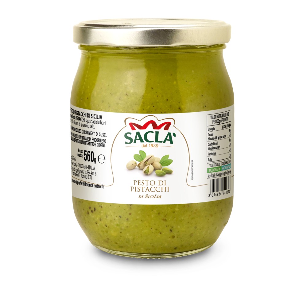 Pesto de Pistaches Saclà 560 g – Pistaches de Sicile