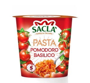 Pasta pot Tomates & Basilic 80 g – Pâtes prêtes en 5 minutes | Saclà