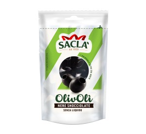 Olives noires dénoyautées 75g – Format snack | Saclà