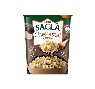 Pasta pot à la Truffe Blanche d’Été 80 g – Pâtes instantanées | Saclà