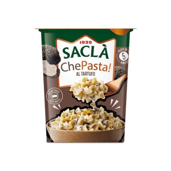 Pasta pot à la Truffe Blanche d’Été 80 g – Pâtes instantanées | Saclà