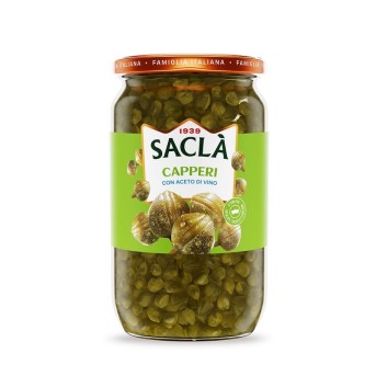 Câpres au vinaigre de vin Saclà 1,6 kg - format professionnel
