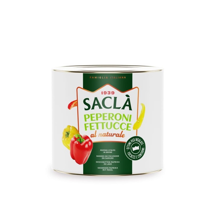 Filets de poivrons jaunes et rouges en saumure 2,5kg