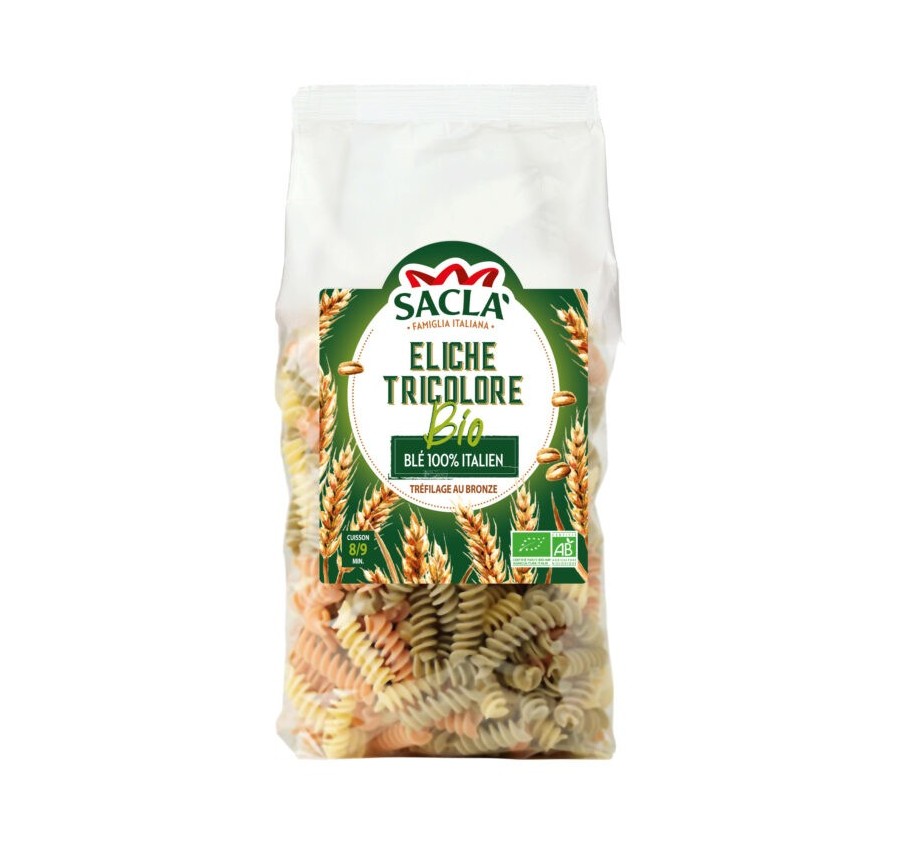 Pâtes Eliche tricolore bio 500gr Pâtes Eliche tricolore bio 500gr
