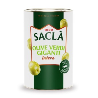 Olives vertes entières au naturel 4,25 kg – Format pro Saclà