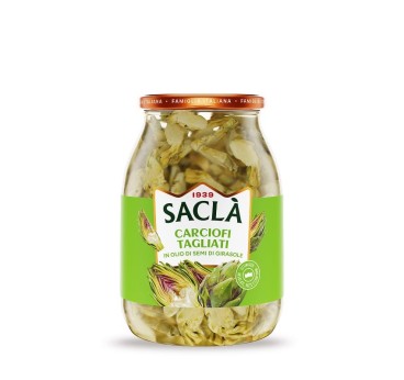Quartiers d’artichauts à l’huile de tournesol 960 g – Format pro Saclà
